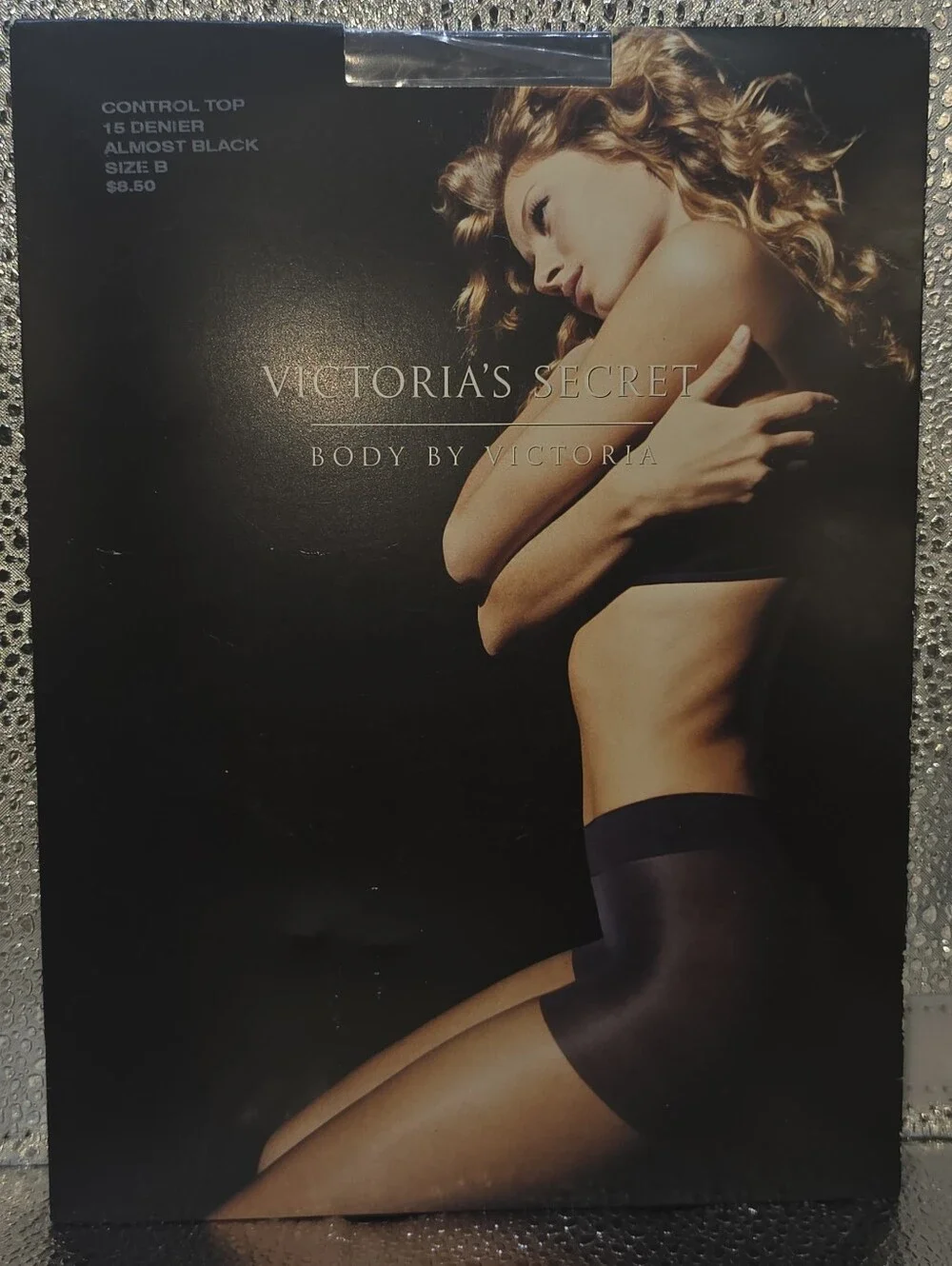 Victoria's Secret Body By Victoria Control Top Size B 15 Denier ALMOST BLACK